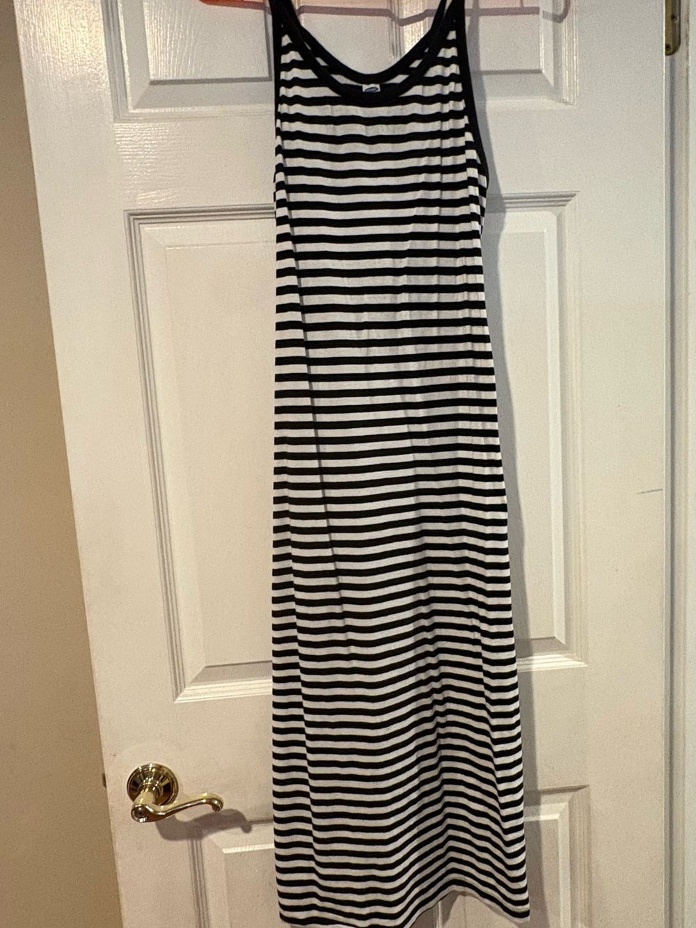 Old Navy Black and White Striped Tank Top